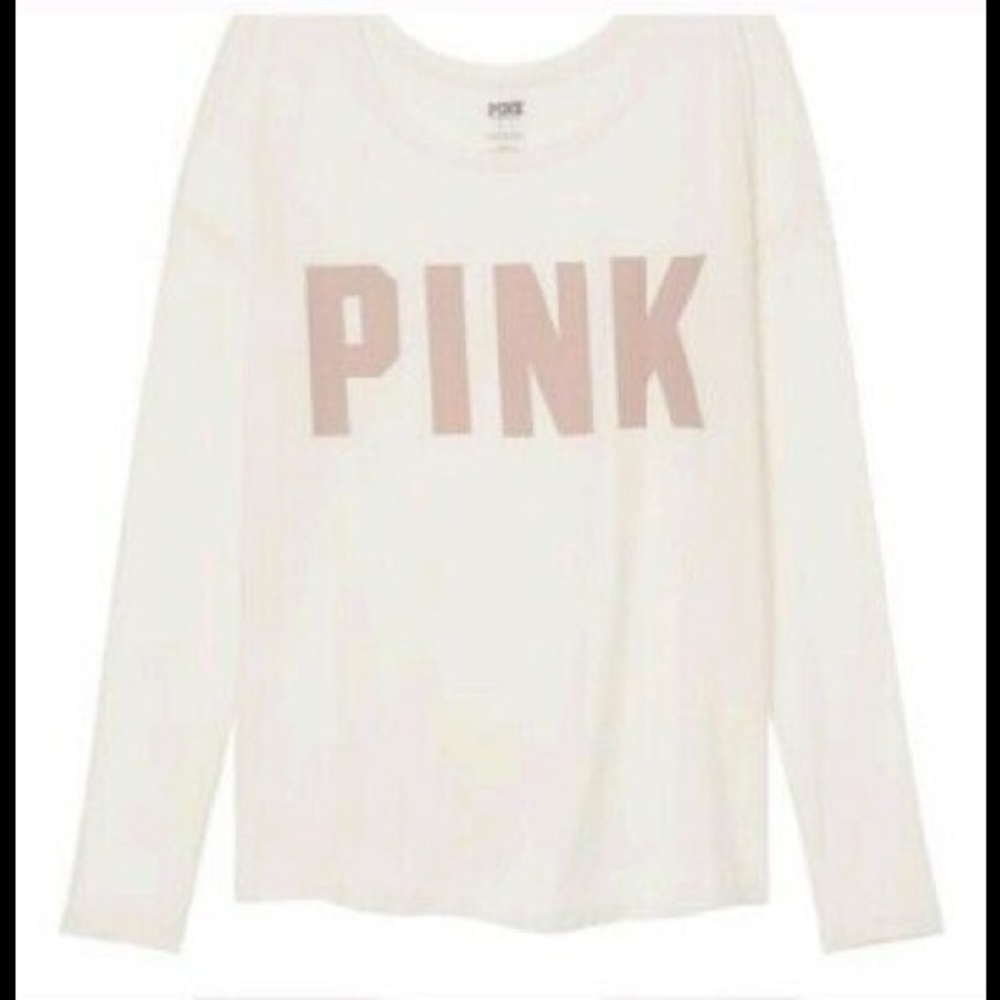 Victoria’s Secret PINK Long Sleeve Logo Tee!! 💕